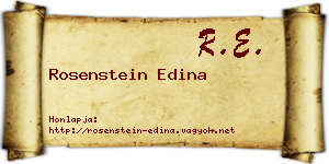 Rosenstein Edina névjegykártya